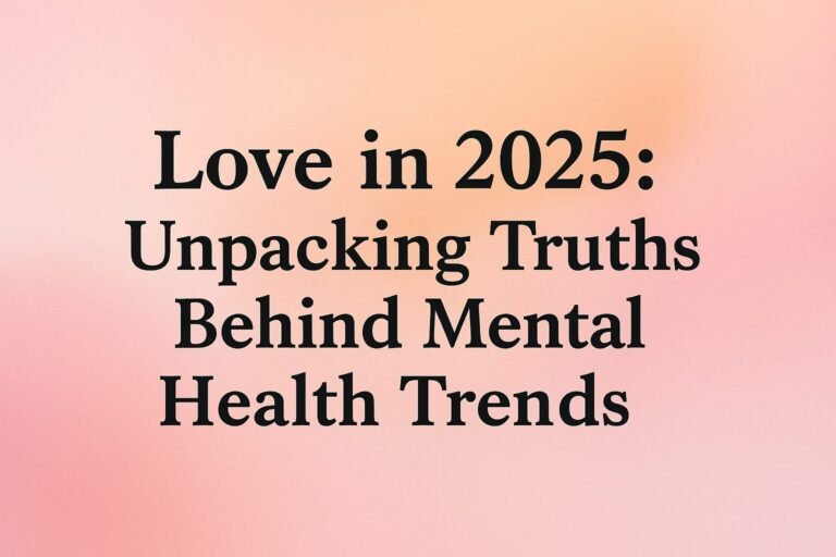 Love in 2025: Unpacking Truths Behind Mental Health Trends.