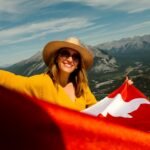 How to Balance Love and Maintain Stress in Daily Life in Canada. love and health, woman smiling and holding red textile
